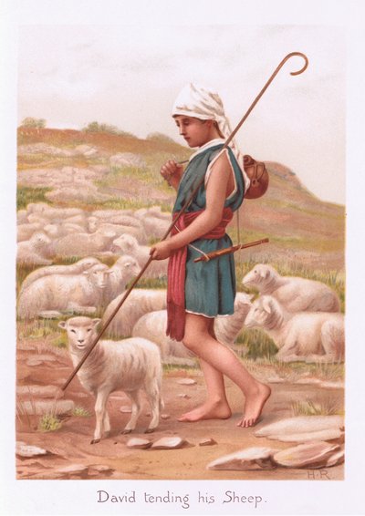 David tending his sheep by Henry Ryland